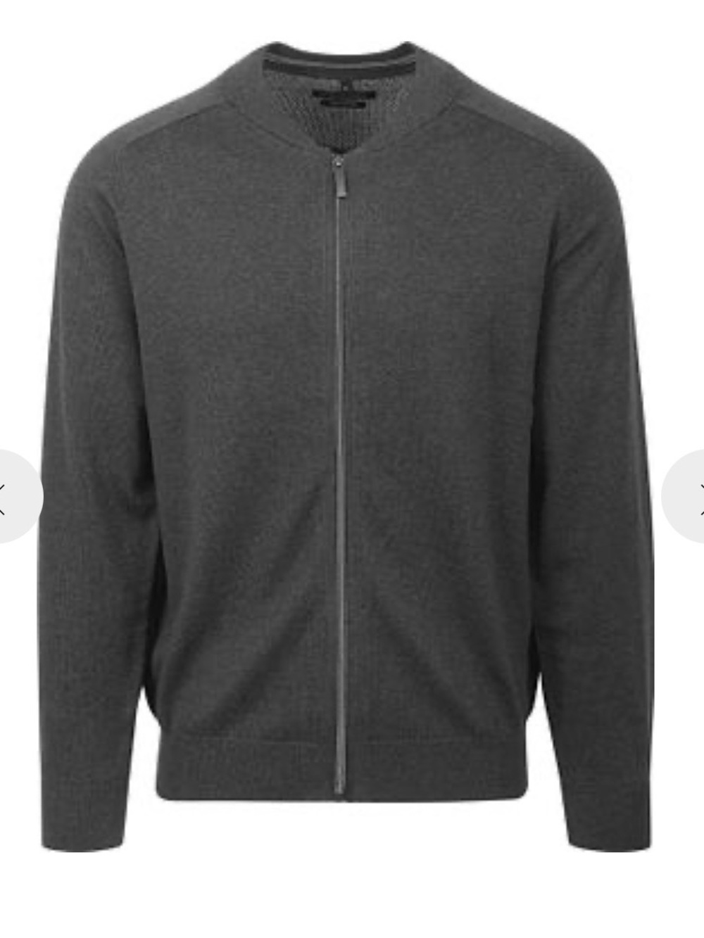 Casa Moda Men's Charcoal Full-Zip Sweater Jacket